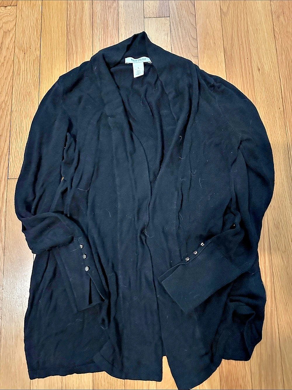 White House Black Market Black Cardigan Size Small